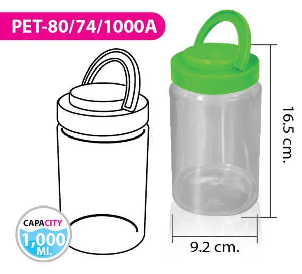 ขวดน้ำ PET-80/74/1000A