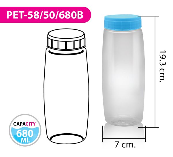 ขวดน้ำ PET-58/50/680B