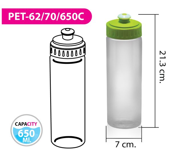 ขวดน้ำ PET-62/70/650C