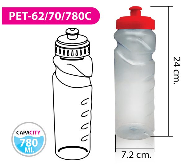 ขวดน้ำ PET-62/70/780C