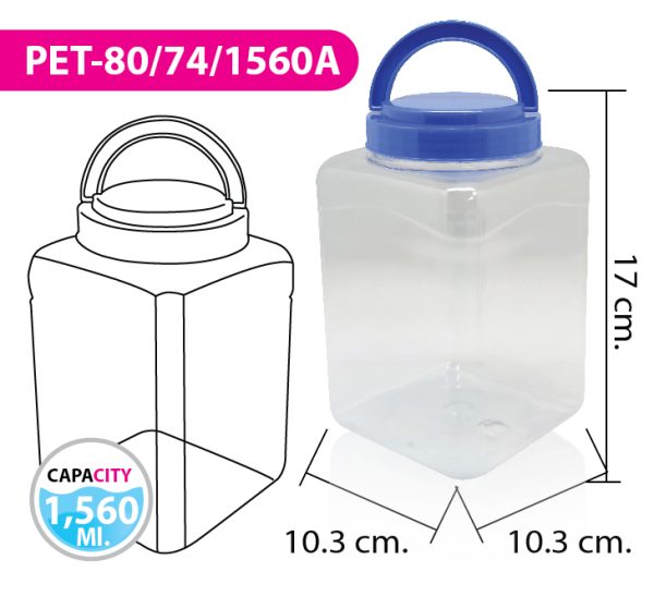 ขวดน้ำ PET-80/74/1560A
